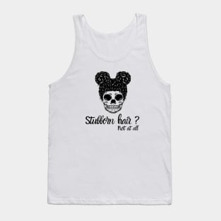 Stubborn hair - Skull hair buns Tank Top